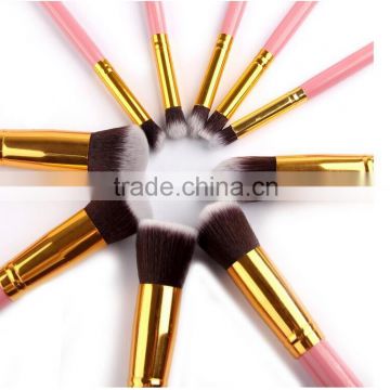 2016 10PCS professional custom logo Pink makeup brushes set