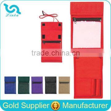 Factory Direct Sale Promotion Neck Wallets, Badge Holder,Small Pouch Polyester Badge Holder With Neck Rope