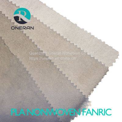 Wholesale Pla Spunbond Nonwoven Waterproof Fabric PLA Fiber Flatbond Thermal Bond Nonwoven Fabric PLA Non Woven Bag Fabric