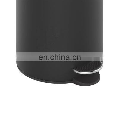 Modern Houseware Products 410 Stainless Steel 12L Pedal Trash Bin With Cover Closing Slowly and Mutely Round Trash Can