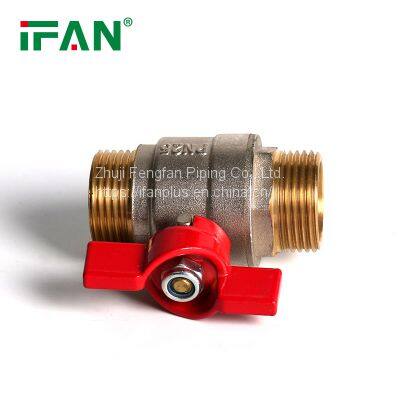 IFAN Heat Resistant PN25 Male Threaded Butterfly Brass Ball Valve Cw617N Brass Water Valve photo-3