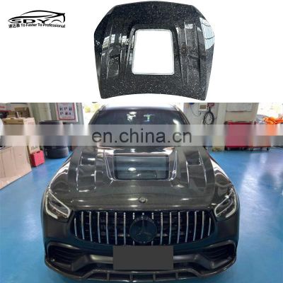 X253 GLC200 GLC260 GLC300 43 63 Forged Carbon Transparent Hood Engine Bonnet For Mercedes Benz GLC 2017-2019