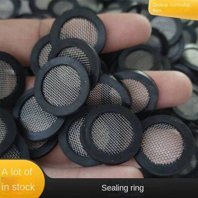 yufeng dn15 filter screen gasket, 6-minute rubber filter screen piece, rubber edged water meter filter screen piece, flat seal, sealing with elasticity, 304 filter screen, 40 mesh