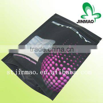 Hot zipper bags plastic packing with window