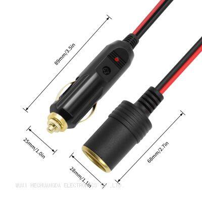 Customized Processing of Cigarette Lighter Male Plug to Female Sockets Power Cord photo-2