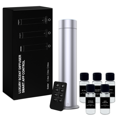 Affordable Full Aluminum Waterless Colorful Night Lighthouse Fragrance Machines Table Cold Air Tech Essential Oil Diffuser photo-5