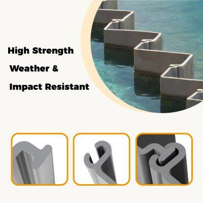 High Strength Composite Seismic Resistant Plastic PVC Sheet Piles for Landslide Prevention photo-5