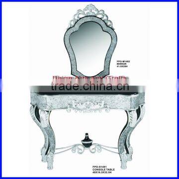 Classic Vintage Living Room Console Table and Mirror Set S-1492