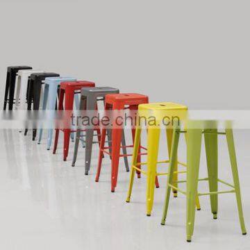 MCH-1505-3 Stackable orange stool metal barstool