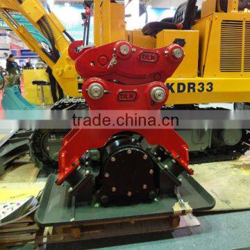 Excavator plate compactor, compaction plate