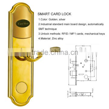 Remote control smart digital hotel door lock with swipe card