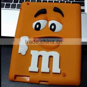 2014 New product pizu m&m bean candy smell silicone case for ipad 2 3 4