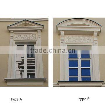 Windows with architraves