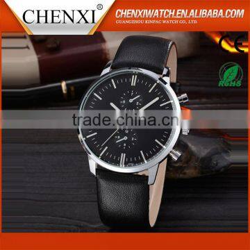High Quality New Design Date Quartz Oem Men'S Leather Watch For Promotion
