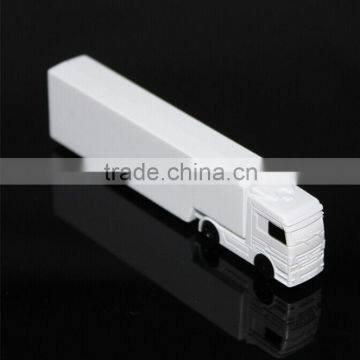 Plastic Printed Custom white truck usb stick