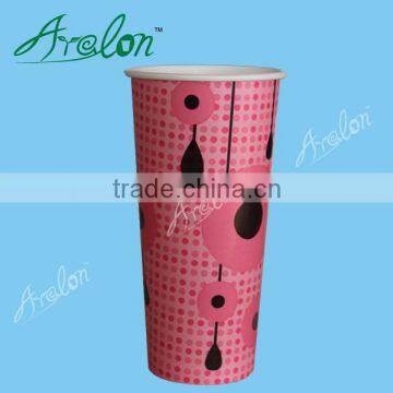 Double poly coated cold drink paper cups for juice