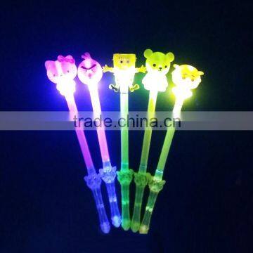 Flash cartoon animal toys with whistles, flashing plastic toys for decorations, promotion gift
