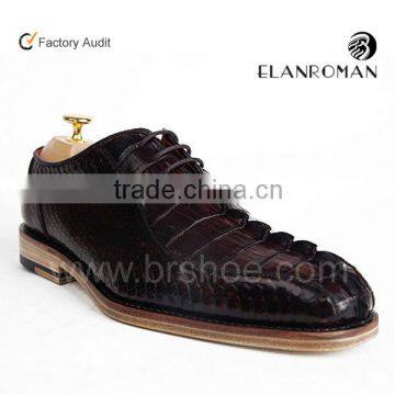 High grade Crocodile & snake skin spain shoes customized brand