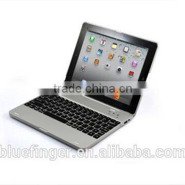 Power bank wireless Bluetooth keyboard case for iPad234 with 4000mah battery,rechargable folio calmshell Bluetooth keyboard