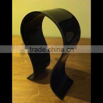 Acrylic Headphone Stand (Black) Fits virtually all headphones