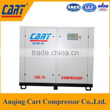 LSB-75A 55KW/75HP screw air compressor for parkage of machine