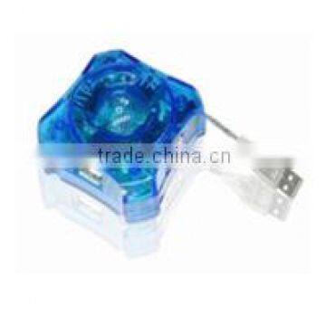 blue colour transparent USB 2.0 Mini USB hub