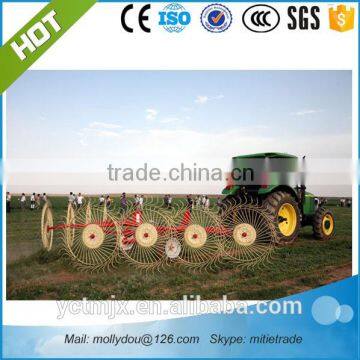 8 wheels hay rake finger raker