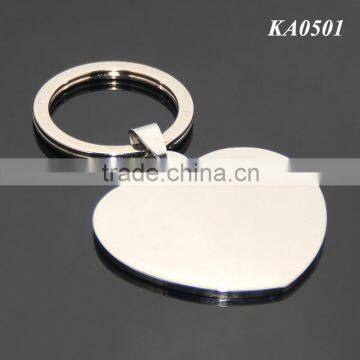 40MM Heart Shape Wedding Favor Gifts High Polished Stainless Steel Wholesale Blank Metal Heart Keychain photo-3