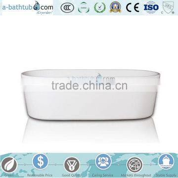 High-end Artificial stone Rectangle glass bathtub