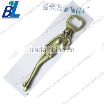 Beauty sexy girl metal bottle opener parts