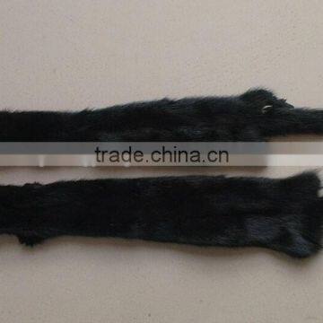 Factory Direct Supply Natural Black Colour 100% Real Mink Fur Whole Skin for Garment photo-2