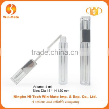 new arrival perfect square empty 120*15mm transparent lip gloss bottle