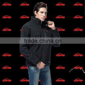 KCFIR far infrared rechargeable thermo clothes with 5200 mah li battery is man ' heated jacket