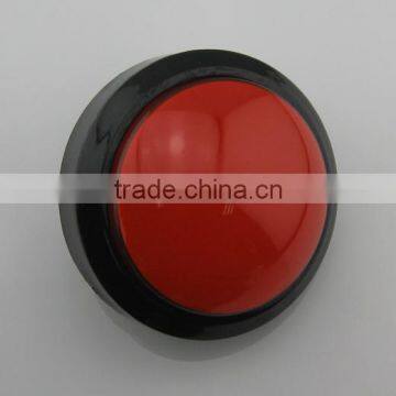 100mm illuminated convex round button with led and microswitch red color F00065