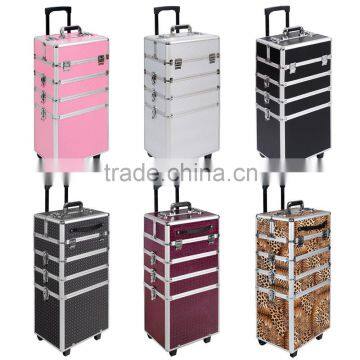 Professional ABS Panel Hairdressing Hard Carry Case Aluminum Trolley Make up Case photo-2