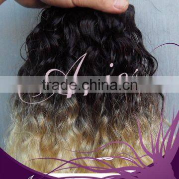 Brazilian Ombre Hair Extensions Two Tone Human Hair Weft photo-3