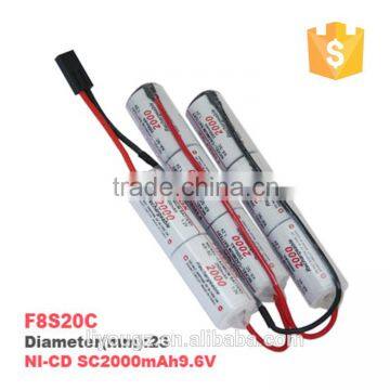 HOT!!! FireFox high Power SC 9.6v 2000mah NI-MH Battery rechargeable battery