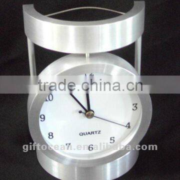 aluminum art metal desk clock,metal art crafts table clock