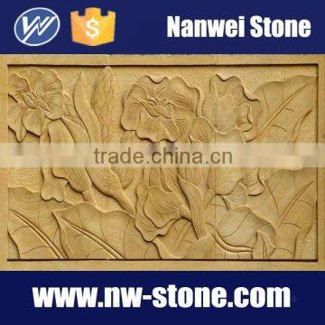 yellow customized stone carving