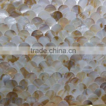 Best quality natural dapple mother of pearl mosaic tile suppplied on magnesium oxide