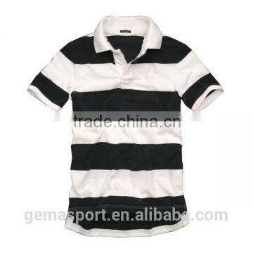 man's stripe garment wash polo shirt pmwt026