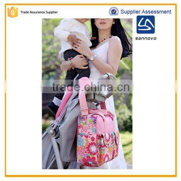 2016 Sannovo Wholesale Fashion Floral Tote Baby Changing Bag Supplier's Choice photo-4