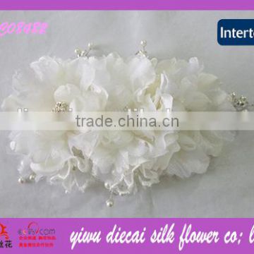 Handmade Rhinestone Center White Flower Wedding Accessories