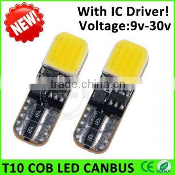 Hottest Sales 9v 2w 30v t10 w5w Canbus T10 Cob Led Light 2w Cob Bulb