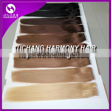 Stock 20" tape in hair extensions/remy tape hair extension/tape hair extensions