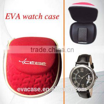 Cool shockproof and waterproof EVA watch case with zipper for men