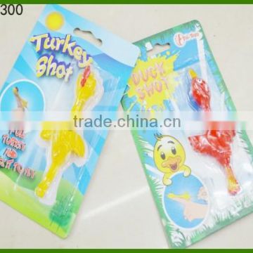 Promotion Hot Fashion Sticky Turkey Shot Toys Funny Elastic Toys