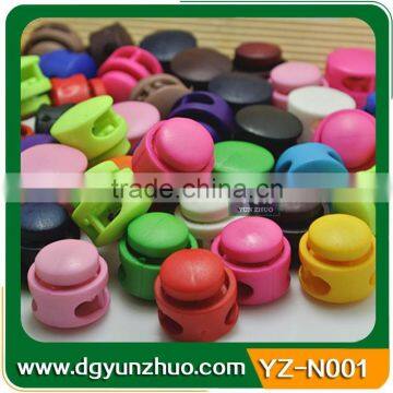 Colorful plastic cord lock for backpack, plastic cord lock for shoe