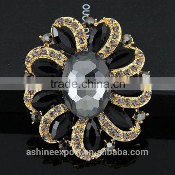 Hot Sale Noble Marquise Bulk Crystal Sunflower Rhinestone Brooch/handmade Rhinestone Brooch photo-3