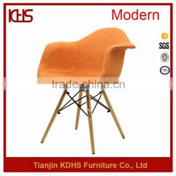 Bazhou Middle Back Fashion And Comfort Fabric Function Wooden Leg Leisure Chair photo-2